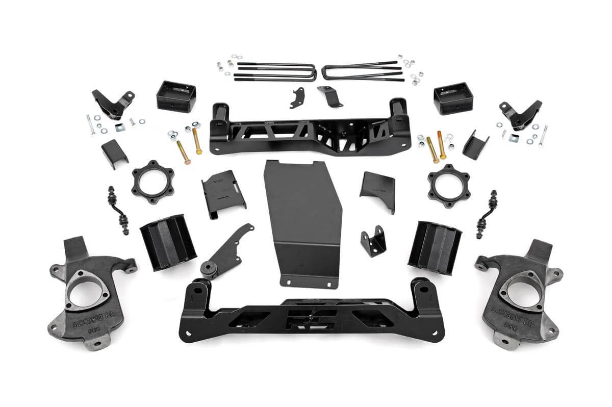 GMC Sierra 1500 Suspension Lift Kit - Rough Country - 5 Inch Lift, Mag-ride, Alu/Stamp Steel - '14-'18